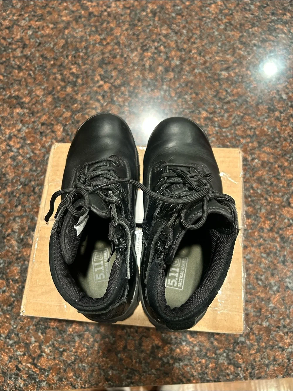 5.11 Tactical Boots Men’s 9.0 - Durable Lace-Up Uniform Work Boots Zip-Up Inside